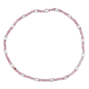 A fine tourmaline stone with 925 silver spacer stretchable bracelet