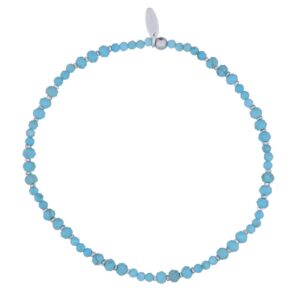 A howlite turquoise with 925 sterling silver bead spacer bracelet