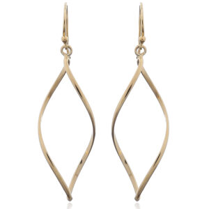 A pair of twined gold plated silver wire earrings