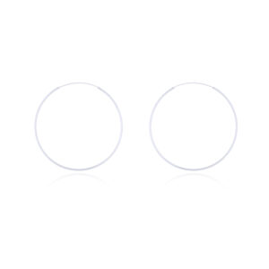 A pair of delicate 60mm silver hoop earrings