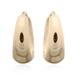 A pair of classic dome gold plated huggie earrings