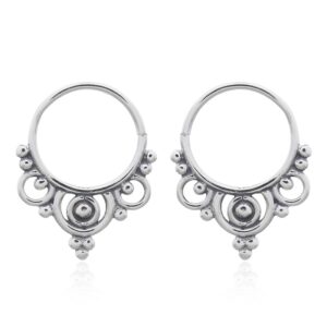 A pair of boho vintage earrings septum 925 sterling silver