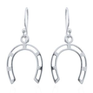 A pair of 28mm shape horse shoe sterling silver dangling earring