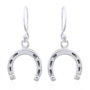 A pair of shape horse shoe sterling silver dangling earring