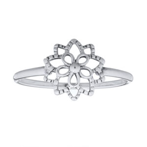 A mandala flower 925 sterling silver ring