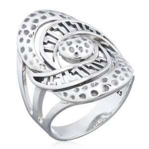 A dotted layout antique 925 silver ring