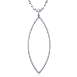 A marquise shape 925 sterling silver pendant