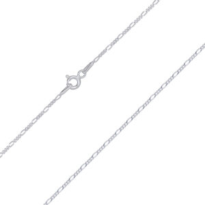 A 1 mm gauge figaro sterling silver chain