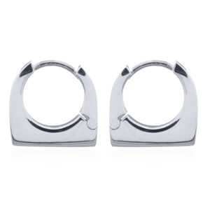 A pair of “u” shape 925 silver click huggies