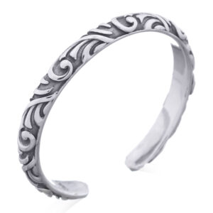 A vintage bali filigree sterling silver adjustable toe ring