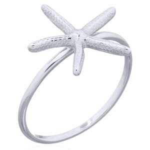 A dancing starfish 925 sterling silver ring