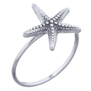 A stunning sea starfish 925 sterling silver ring