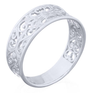 A 925 sterling silver stunning filigree ring