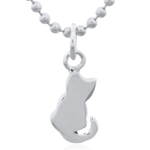 A tiny cat 925 sterling silver pendant