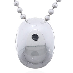 A 925 sterling plain silver oval pendant