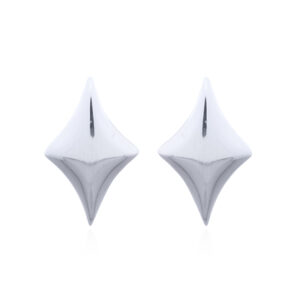 A pair of 925 sterling silver four pointed star stud earrings