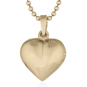 A 925 silver lovely puffed heart pendant petite gold plated pendant