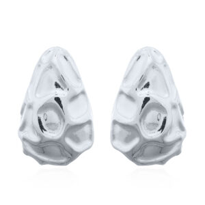 A pair of organic raisins shape sterling silver stud earrings