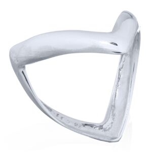 A unique planet silver designer ring sterling silver v shape