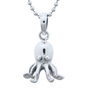 A sterling silver octopus pendant young humorous jewelry