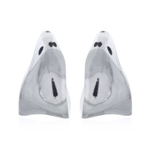 A pair of dainty irregular trapezoid 925 silver studs