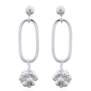 A pair of dangling grapes sterling silver stud earrings