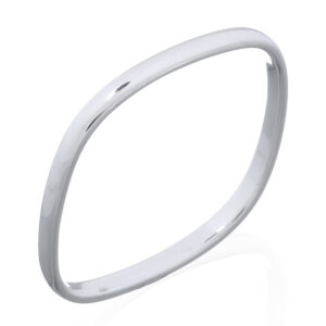 A chic simple 925 sterling silver square stack ring