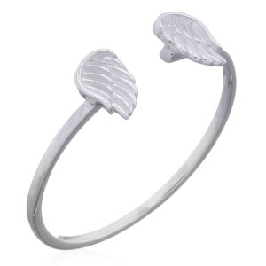 A tiny angel wings 925 sterling silver open ring