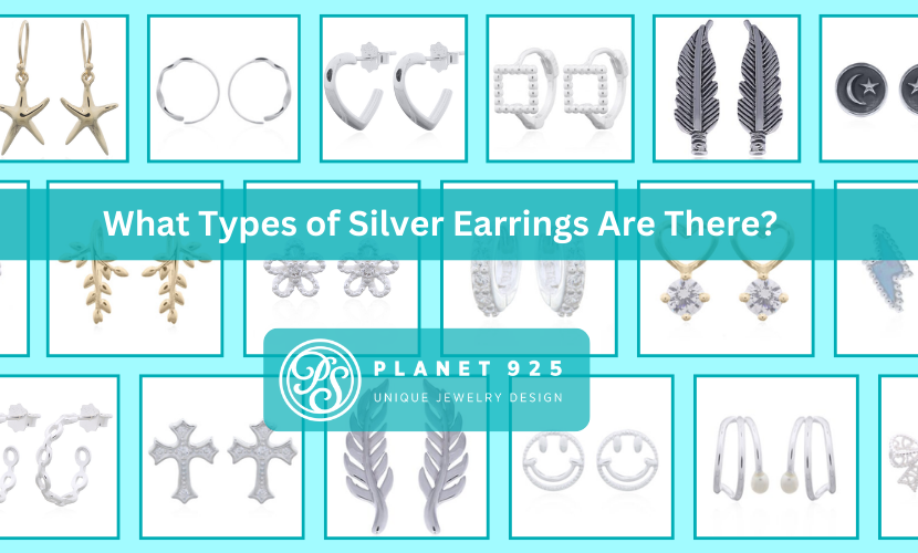 What types of silver earrings are there