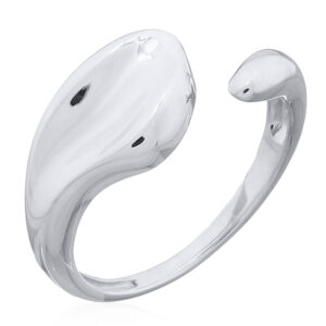 A stunning organic shape open 925 silver ring
