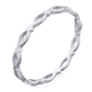 A christian ichthys fish sterling silver stack ring