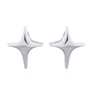 A pair of 925 sterling silver sirius celestial star stud earrings