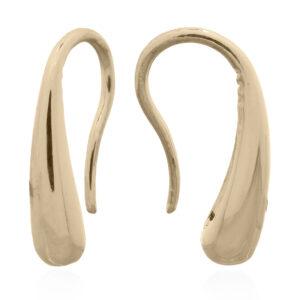 A pair of small gold plated 925 silver waterdrop earrings