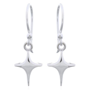 A pair of sirius star drop earrings in sterling silver
