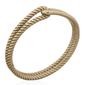 A twisted string interlock silver 925 ring gold plated