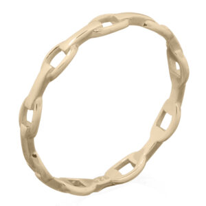 A bold golden 925 silver ring square chain linked