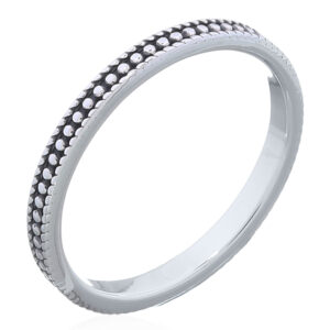 A minimalist 925 silver bohemian vintage style stackable ring