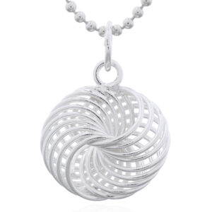 A 925 sterling silver spiral coil pendant