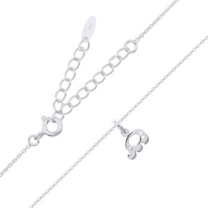 A whimsical elephant sterling silver necklace