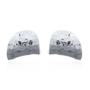 A pair of stunning hammered curve 925 silver stud earrings smaller design