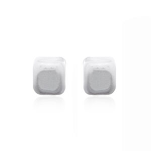 A pair of minimalist 925 silver cube studs