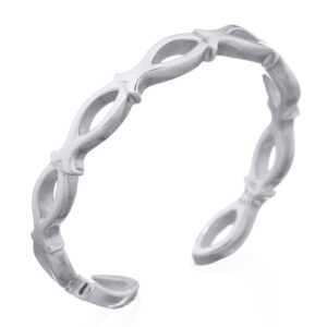 A 925 silver ichthus symbol toe ring