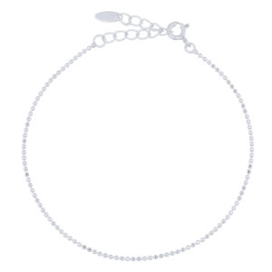 A 925 silver faceted bead chain bracelet