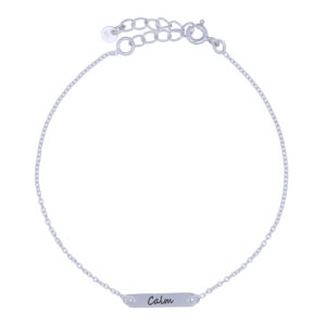 A 925 silver 'calm' bar bracelet