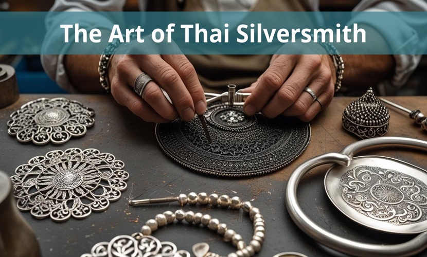 Hand of Thailand person doing SilverSmith Process