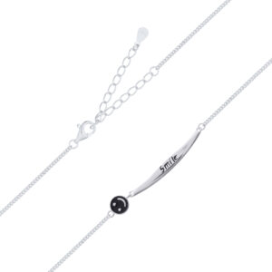 silver Smile Emoji necklace