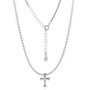 Silver Necklace with Gothic Cross Charm