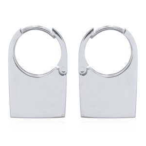 Silver Huggie Click Earrings