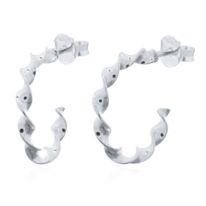 925 Sterling Silver Twisted Wire Stud Earrings