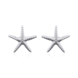 Star Fish Sterling Silver Stud Earrings
